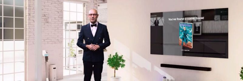 Benjamin Braun, Chief Marketing Officer von Samsung Europe, im virtuellen Samsung-Smart-Home.