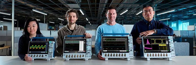 Die Oszilloskop-Serie 6 B von Tektronix bietet acht analoge Eingänge und eine vertikale Auflösung von 12 Bit.