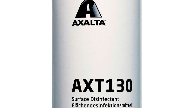 Desinfektionsmittel für Oberflächen aus der Spraydose: Axaltas AXT130 wirkt gegen eine Vielzahl von Viren und Bakterien.