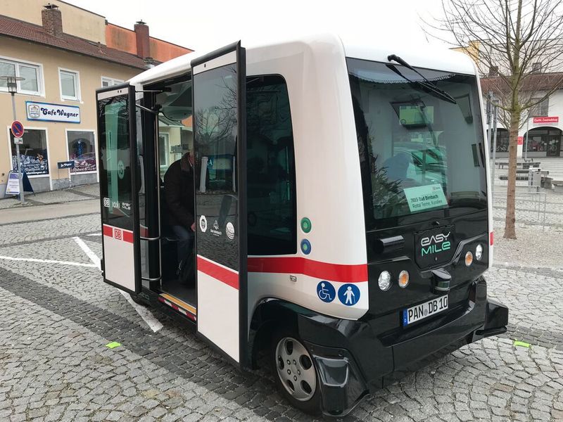 Der Easymile EZ10 im bayerischen Bad Birnbach.