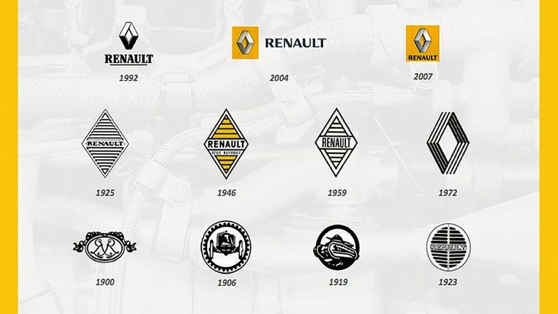 Renault ist vermutlich der einzige Autobauer der Welt, der einen Panzer als Logo hatte. In den Siebzigerjahren verlieh ein berühmter Künstler dem Signet seine persönliche Handschrift. Viel hat sich seitdem nicht mehr geändert.