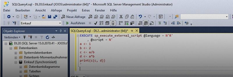 Moderne Versionen des Microsoft SQL Server erlauben es, R-Skripte direkt über die Datenbank laufen zu lassen.