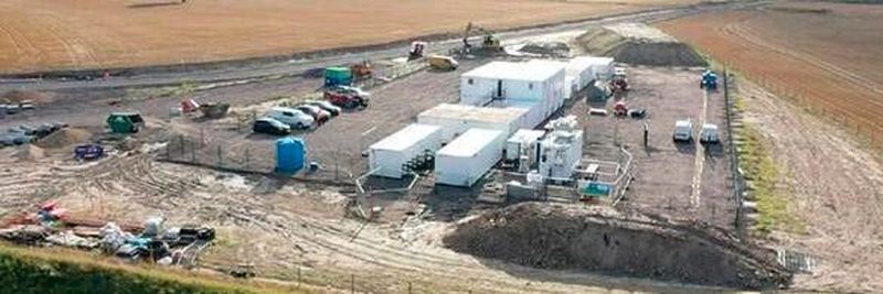 Part of the Viking Link construction site in Lincolnshire, England.