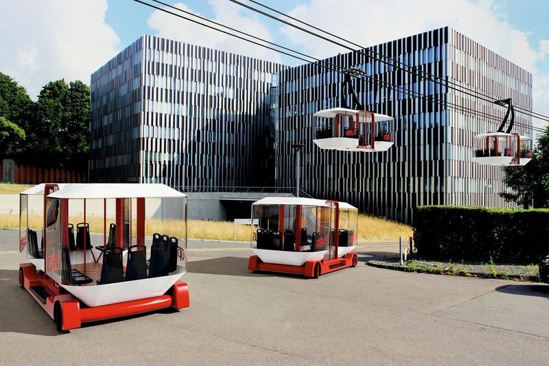 Seilbahnkonzept für Städte.