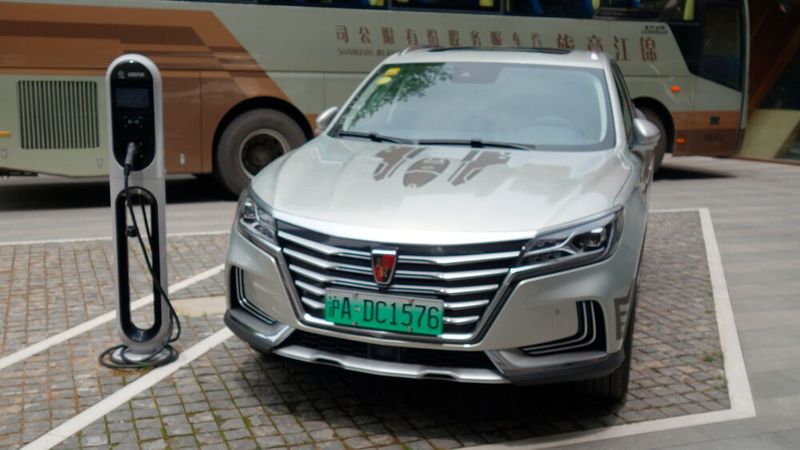 Das grüne Nummernschild tragen in China die E-Autos.
