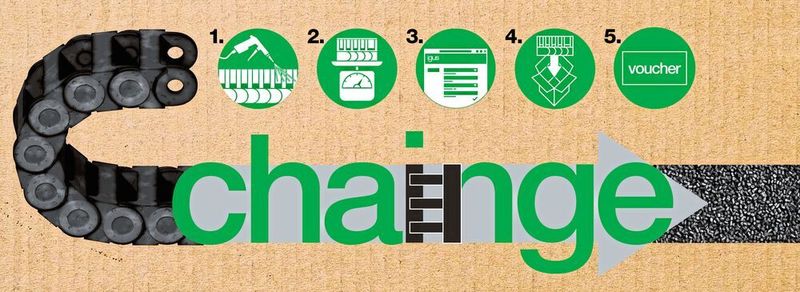Im Chainge Recycling Programm werden Energieketten herstellerunabhängig von Igus recycelt.