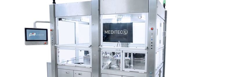 Das Meditec-Prozessmodul von PIA Automation übernimmt vielfältige Prüfungs- und Montageaufgaben.