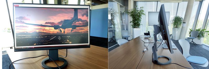Das 27-Zoll-Panel des Eizo Flexscan EV2760-BK liefert die WQHD-Auflösung und kommt mit wenig Strom aus.