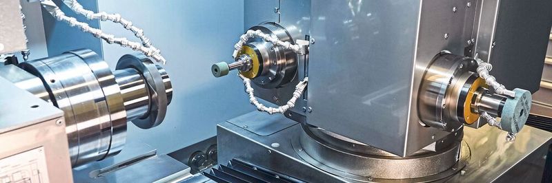 Innenansicht der Voumard 1000: Die hydrostatischen Linearachsen mit neu entwickelten Hydrolin-Führungen sind spielfrei für Positioniergenauigkeiten im Nano-Bereich.