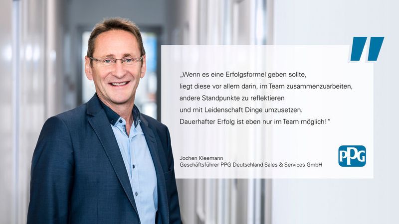 Seit 1. Oktober ist Jochen Kleemann neuer Geschäftsführer von PPG Deutschland Sales & Services.