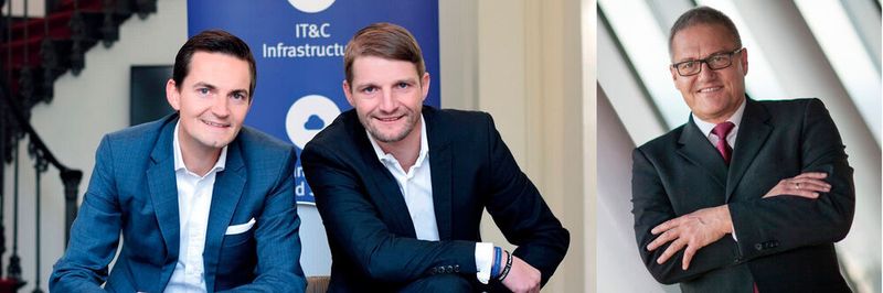 Martin (l.) und Stefan Hörhammer, CEO und COO bei Medialine, nehmen IT-On.Net, das Systemhaus von Karsten Agten (r.), in ihre Gruppe auf.