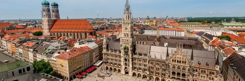 Das Münchener Rathaus am Marienplatz