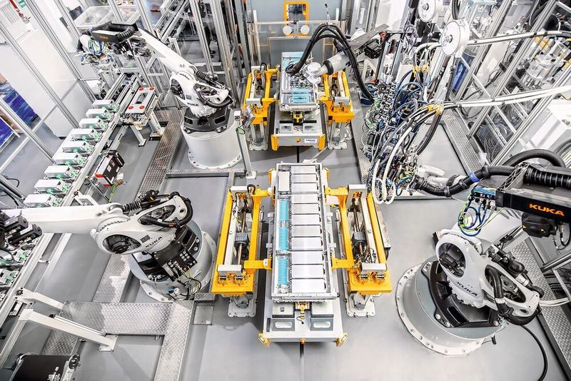Vollautomatisierte Arbeitsstation: Webasto produziert Batteriesysteme in hochflexibler Fertigungs- und Montagelinie.