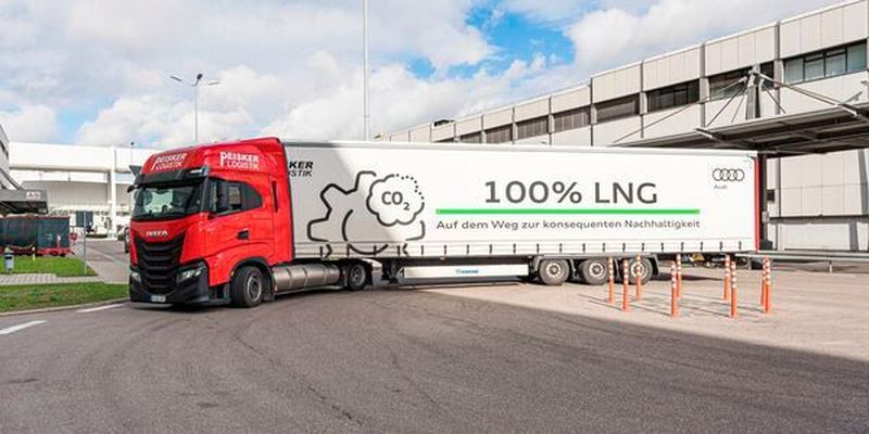 Mit Flüssigerdgas-Lkw will Audi seine Umweltbilanz aufbessern.