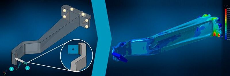 Mithilfe von Generative Design kann das Gewicht von Bauteilen erheblich verringert und die Steifigkeit gleichzeitig um ein Vielfaches verbessert werden.