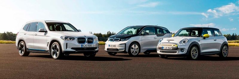 BMW and MINI electric vehicle prototypes.