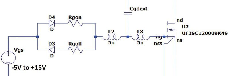 Figure 1: Gate drive with an external Cgd for dV/dt control.