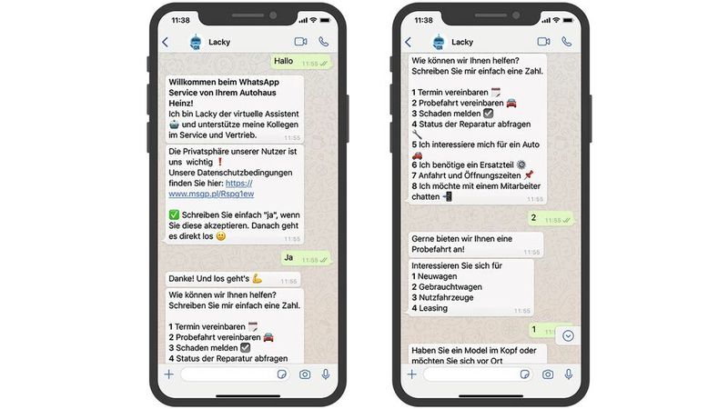 Auch für Autohäuser gibt Chatbots, die auf ihre Bedürfnisse abgestimmt sind.
