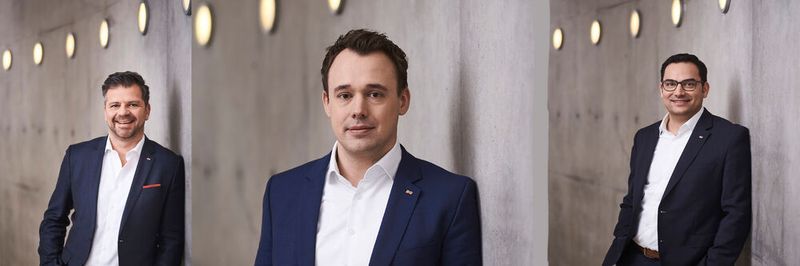 (v.l.) Christian Werner, CEO, Markus Hahn, Director Data Center, und Stefan Gutekunst, Director Networking, Collaboration & Security bei Logicalis