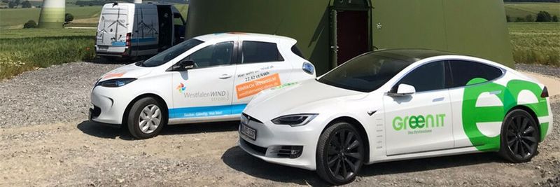 Das Systemhaus Green IT bietet seine Cloud-Angebote aus einem Rechenzentrum an, das sich im Turm einer Windkraftanlage des Betreibers Westfalen Wind befindet.