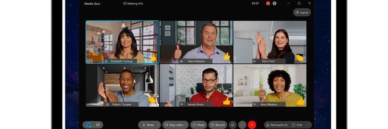 Mittels einer KI können nun Gesten wie Daumen hoch in entsprechende Emojis in Meetings übersetzt werden.
