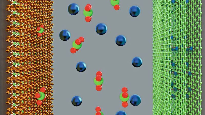 MOF-Supercaps: Graphen-Hybride (rechts) aus metallorganischen Netzwerken (metal organic frameworks, MOF) und Graphensäure ergeben eine hervorragende positive Elektrode für Superkondensatoren, die damit eine ähnliche Energiedichte erreichen wie Nickel-Metallhydrid-Akkus.