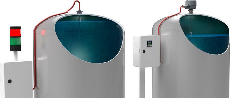 Mit einem Kombisensor bestehend aus einem Schwimmerschalter und Füllstandsmessumformer kann ein eventueller Wassereinbruch in einem Dieseltank detektiert werden.