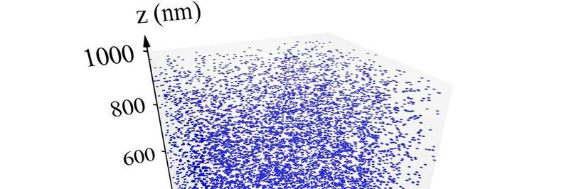Distribution of oxygen counts in gallium nitride, as registered.