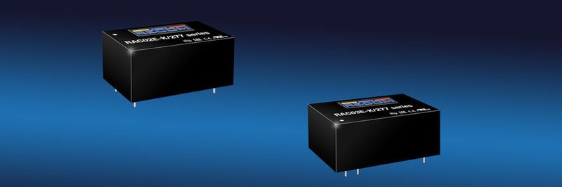 Ergänzen das AC/DC-Wandler-Portfolio: die Baureihen RAC02E-K/277 und RAC03E-K/277.