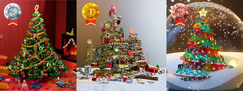 Die Gewinner des jährlichen CAD-Weihnachtsbaum-Konstruktionswettbewerbs stehen fest.