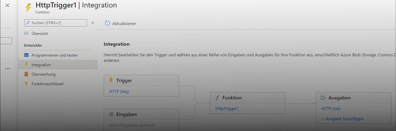 Über einen http-Trigger lassen sich allerhand automatisierte Aktionen für Azure Functions definieren.