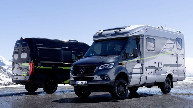 Der ML T570 (rechts) und der Grand Canyon S Cross Over von Hymer.