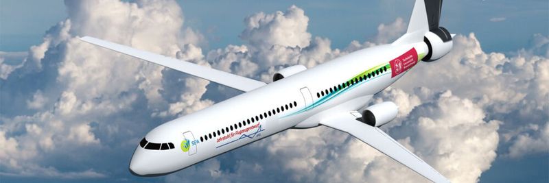 Mittelklasse-Passagierflugzeug mit neuartigen Flugwerk- und Energienetztechnologien, entwickelt im Exzellenzcluster Sustainable and Energy Efficient Aviation (SE2A).