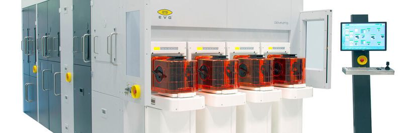 Kernkomponente: Dem Wafer- und Die-Handling kommt bei der heterogenen 3D-Chip(let)integration eine besonders Bedeutung zu. Diese Aufgabe übernimmt zum Beispiel die Anlage EVG Gemini FB.