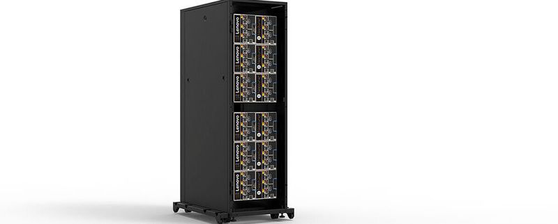 So sehen die Lenovo DCG Server-Racks für den Surf-Supercomputer aus.