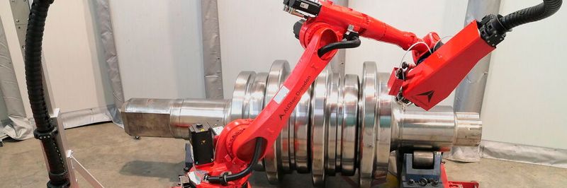 Alotec Dresden hat was Neues! Und zwar die weltweit erste Laseranlage, die sowohl stationär als auch mobilisiert, wie hier, die Materialbearbeitung in Sachen Oberflächenhärten übernehmen kann.
