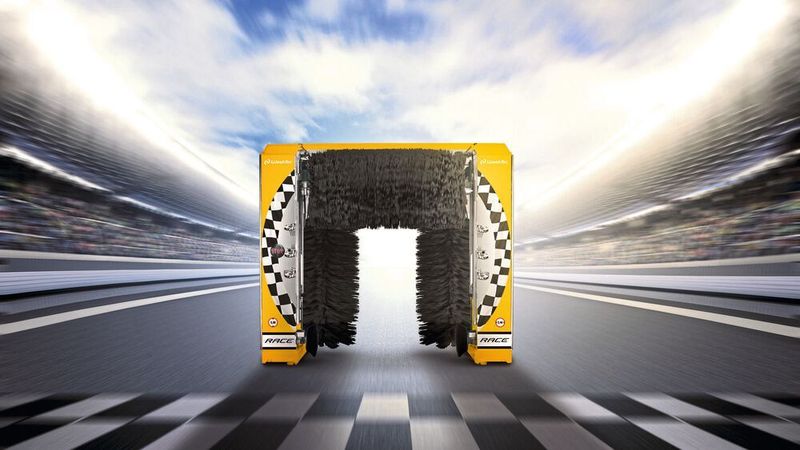 Easywash Race von Washtec ist eine schnelle Portalanlage für Betriebe, in denen die Wäsche eher Costcenter statt Profitcenter ist.