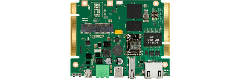 Vereint Vorteile von SBC und SOM: Das SBCCOM von Keith & Koep ergänzt ein Prozessormodul um grundlegende Komponenten und Schnittstellen.