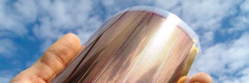 Ein ITO-freies, organisches Solarzellenmodul des Fraunhofer ISE. Forscher untersuchen an einem Modellsystem für organische Solarzellen physikalische Prozesse.