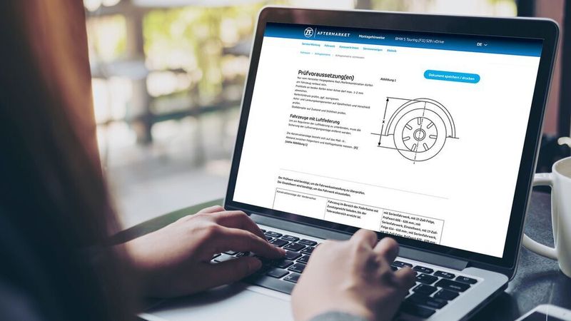 Das neue Aftermarket-Portal bündelt alle Informationen von ZF für den Reparaturmarkt.