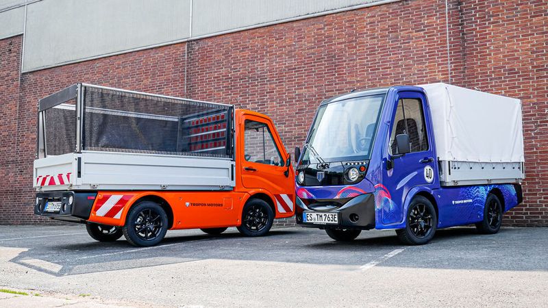 Kompakte E-Transporter: Die Hahn-Gruppe hat ihr Portfolio um die noch neue Marke Tropos erweitert.
