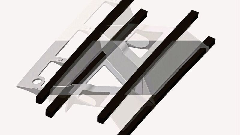 Die Profile werden auf Basis der 50k-Carbonfaser gefertigt und anschließend zu einem skelettartigen Kunststoffbauteil weiterverarbeitet.