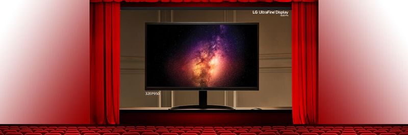 Eines der Themen auf dem LG-Partnerforum: Die kommenden High-End-Monitore mit OLED-Panel. Die Veranstaltung fand dazu passend in einem virtuellen Kino statt.