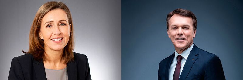 Christina Langfus, Leiterin Vertrieb für Großkunden bei der Telekom Deutschland, und Peter Fenkl, Vorstandsvorsitzender der Ziehl-Abegg SE, im Gespräch mit BigData-Insider.