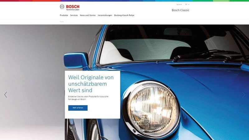 Bosch hat die Website seiner Klassiksparte überarbeitet.
