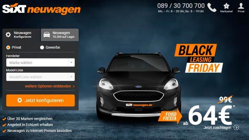 Sixt Leasing lockt Kunden immer wieder mit aggressiven Angeboten.