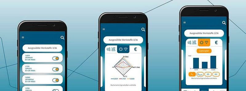 Die App „Smart Material“ ermöglicht eine einfache und intuitive Auswahl des passenden Gusswerkstoffes.