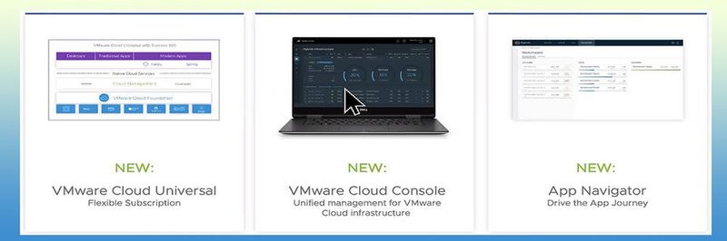 VMware hat in dieser Woche drei neue Produkte für „VMware Cloud“ vorgestellt: „Universal“, „Console“ und „App Navigator“.