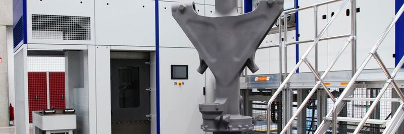 Das von Safran Landing Systems entwickelte Design der Bugfahrwerkskomponente misst 455 x 295 x 805 mm³ und wurde patentiert.