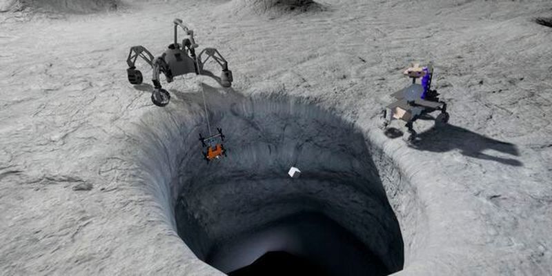 Drei Roboter sollen auf dem Mond eigenständig Höhlen erforschen und dabei eigene Entscheidungen treffen können.